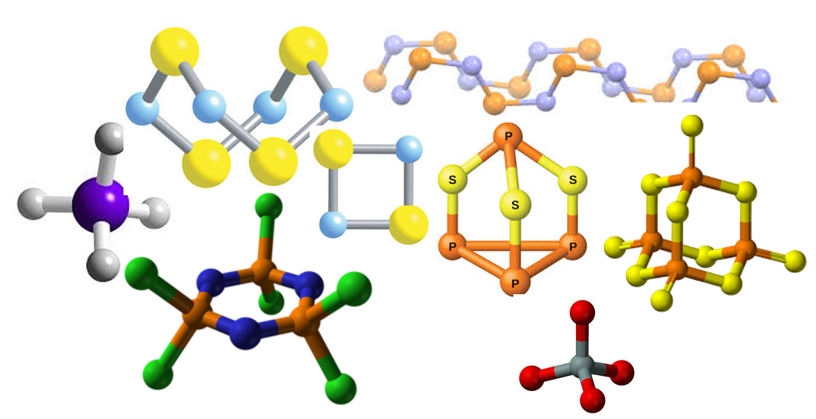 Structures of Sulphur, Nitrogen, Phosphorus and Silicone Compounds
